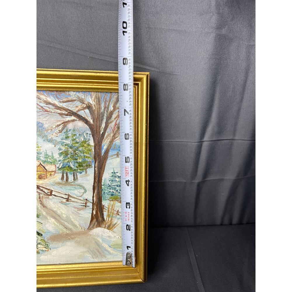 Hand Painted Winter Scene Signed by Artist FEKETE With Story! - Picture 6 of 6